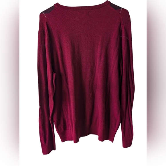 Croft & Barrow Men's Red Argyle Sweater L - Picture 3 of 4